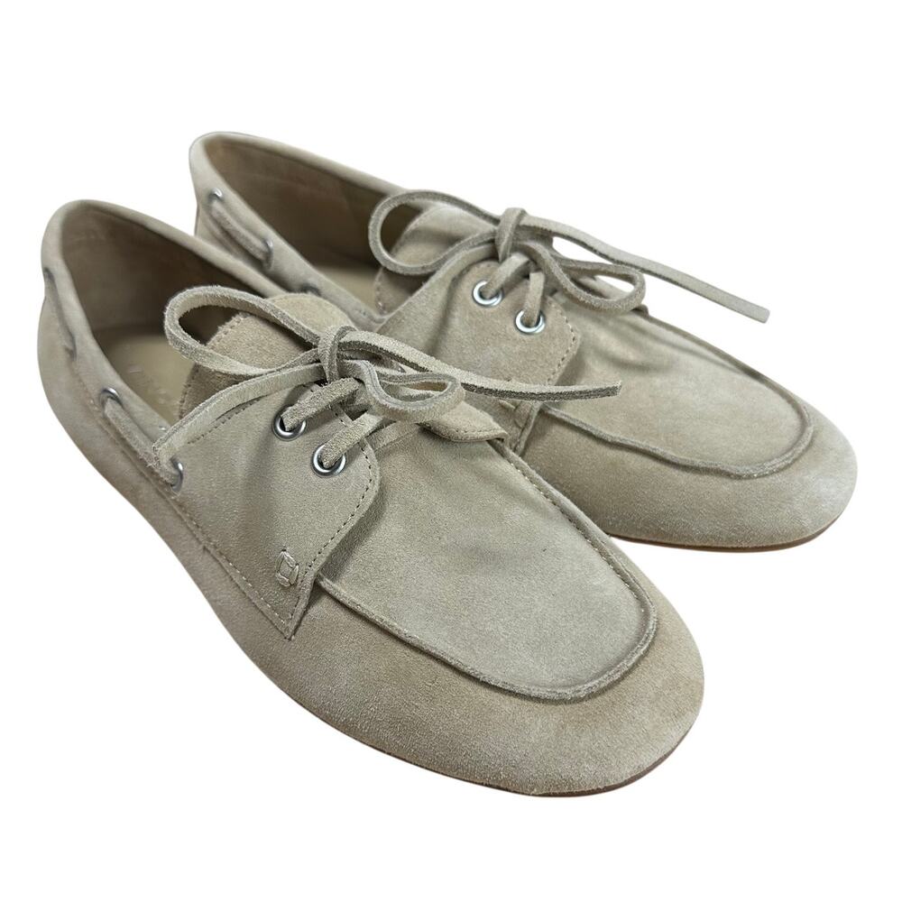 Vince Women's Marin Boat Loafers Brown Suede Size 6M New Without Box Condition